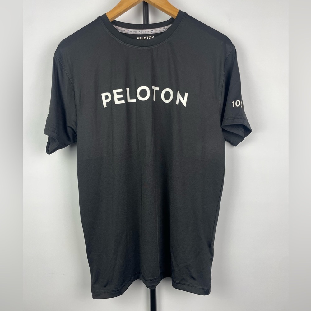 Peloton Black Century 100 Rides Short Sleeve Athletic Tee Small Shirt‎